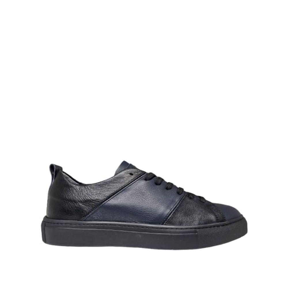 PARKLAND MEN NAVY/BLACK LEATHER SNEAKERS 